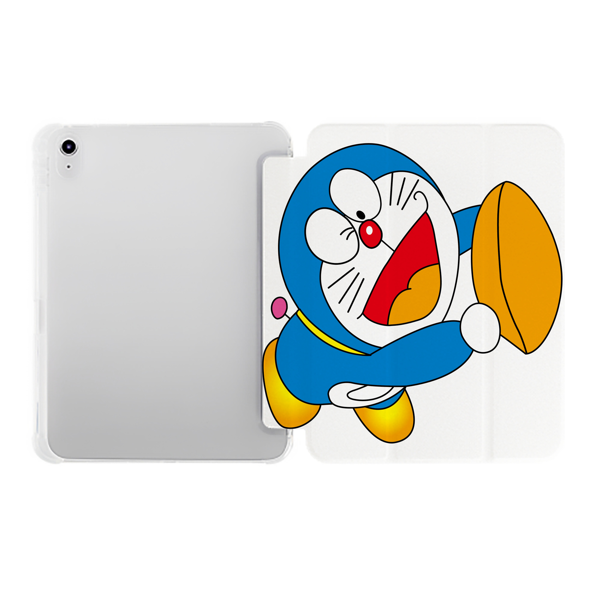（画像用） ドラえもん Doraemon IPad ケース ペン収納付き 三つ折りスタンド PUレザー×シリコン 対応機種9.5/10.5/10.9インチ